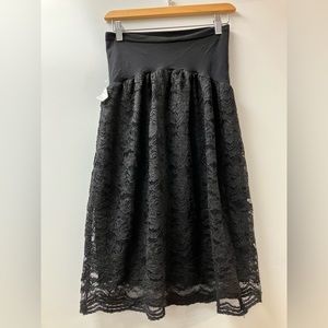 BNWT Stretchy Black Lace XL Maternity Skirt